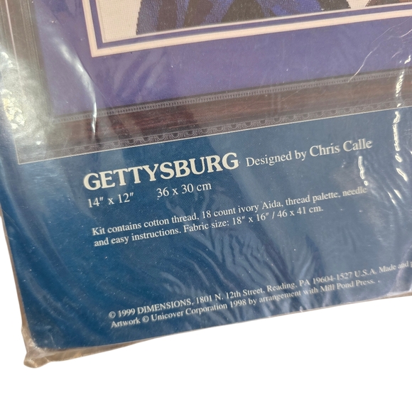 Sunset Gettysburg Counted Cross Stitch Kit Civil War Patriotic Vintage 1999 - Picture 4 of 6